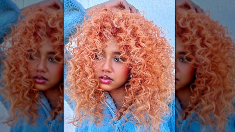 Apricot blonde hair