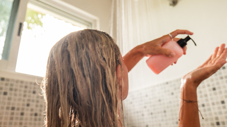 Person washing hair