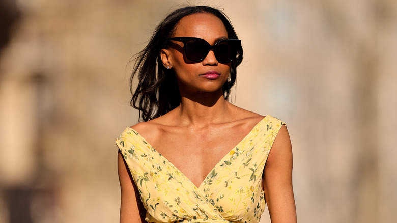 Woman in yellow dress