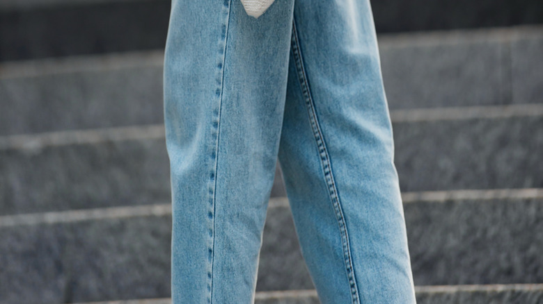 Woman holding a clutch bag
