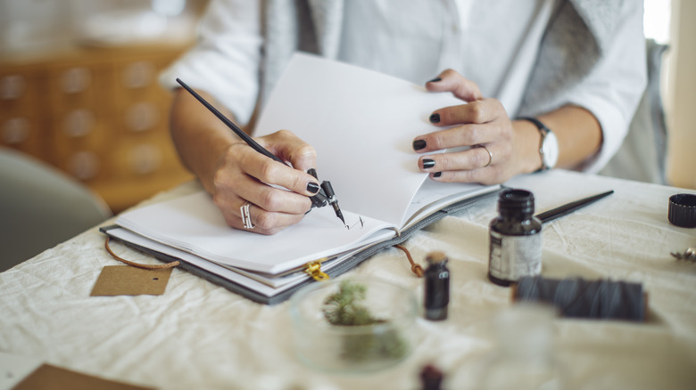 Woman writing