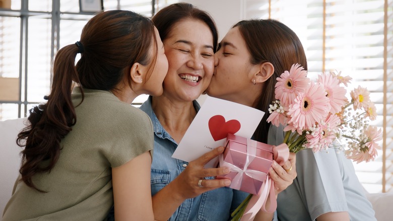 Woman with her children