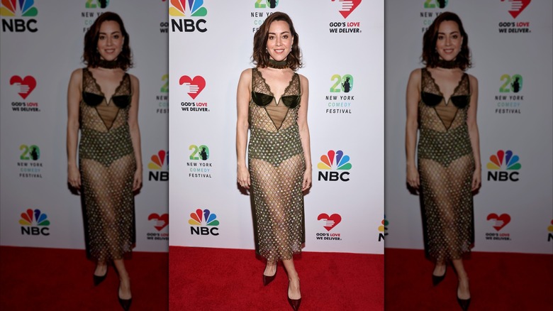 Aubrey Plaza attends the Dead Funny: An All-Star Tribute to Joan Rivers benefitting God's Love We Deliver November 2024