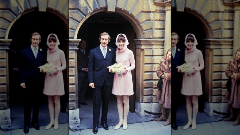 Audrey Hepburn and Andrea Dotti on their wedding day in 1969