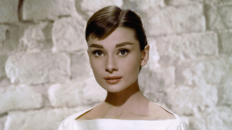 Audrey Hepburn wearing white in the 1950s