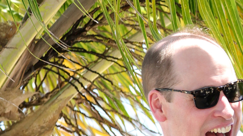 Kate Middleton and Prince William wearing blue in Belize