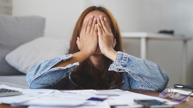 Stressed woman