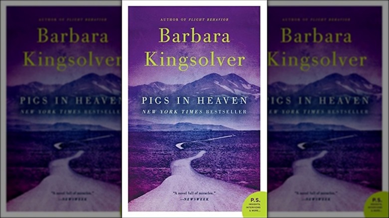 The front cover of Pigs in Heaven by Barbara Kingsolver