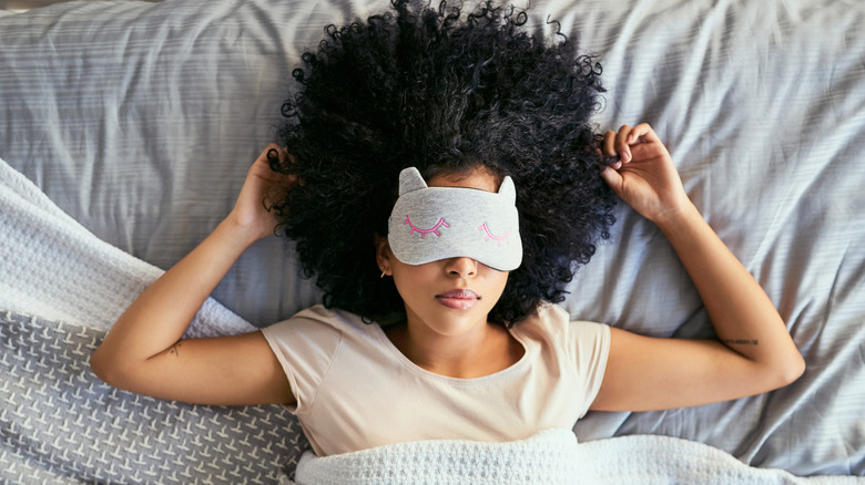 Sleeping with mask on