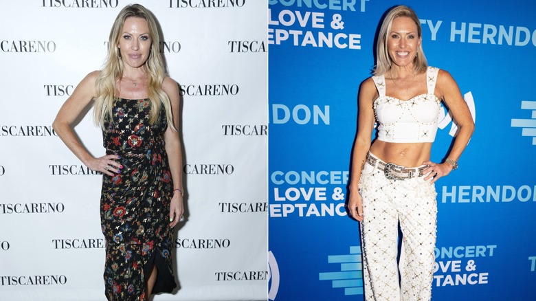 Braunwyn Windham-Burke posing on the red carpet in 2022 and smiling on the red carpet in 2024, side by side photos