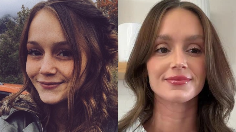 Mikayla Matthews slightly smiling in a 2017 selfie and with a similar expression in a 2026 video, side by side photos