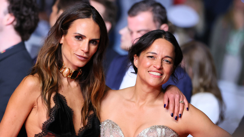 Jordana Brewster and Michelle Rodriguez posing