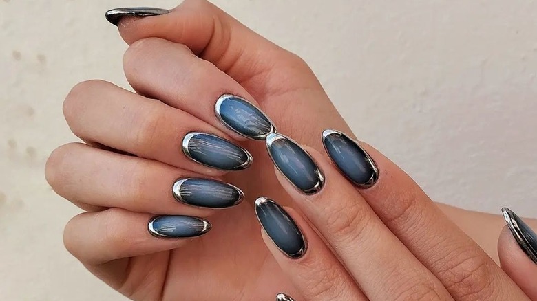 Black aura nails