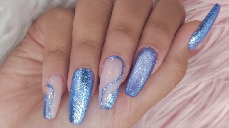 Velvet blue nails