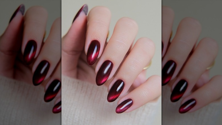 cat eye chrome nails