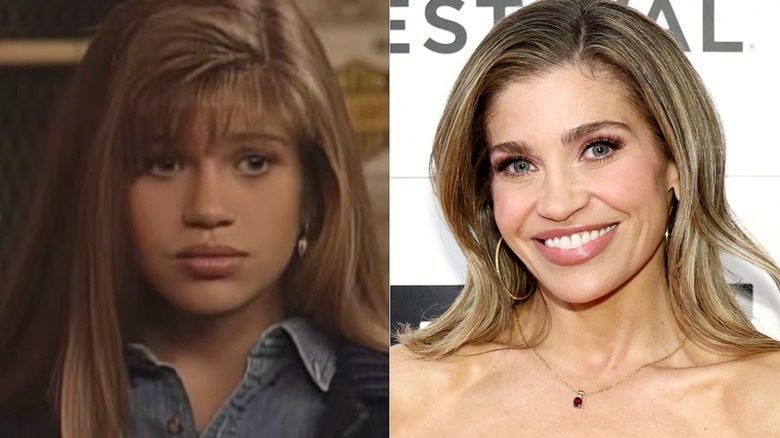 L: Danielle Fishel as Topanga Lawrence on Boy Meets World / R: Danielle Fishel attends the "Doc Meets World" Premiere during the 2026 Tribeca Festival at Spring Studios on June 06, 2026
