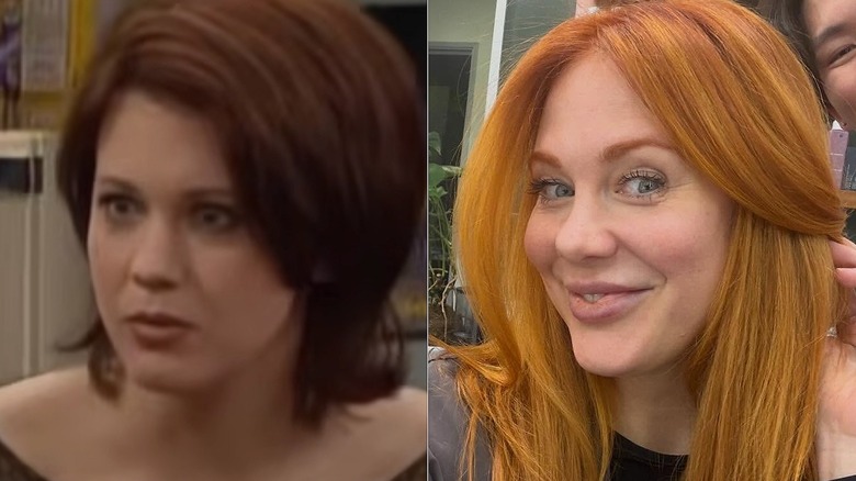 L: Maitland Ward as Rachel McGuire on Boy Meets World / R: Maitland Ward posing for a photo after getting her hair done (2026)