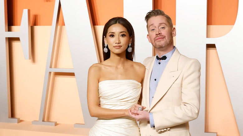 Macaulay Culkin and Brenda Song during the Vanity Fair Oscar Party in March 2025