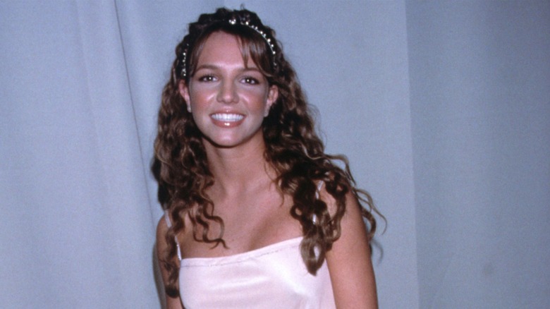 Young Britney Spears with brunette hair