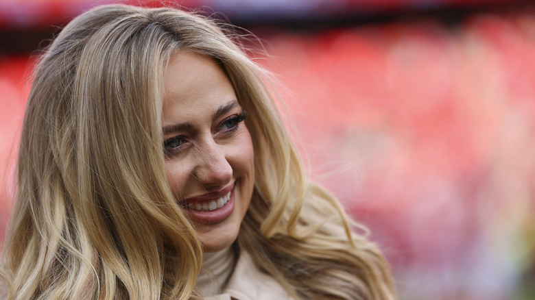 Brittany Mahomes attending an AFC playoff game in 2025