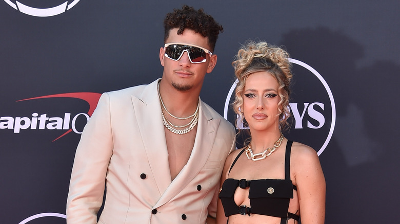 Brittany Mahomes and Patrick Mahomes on the red carpet together
