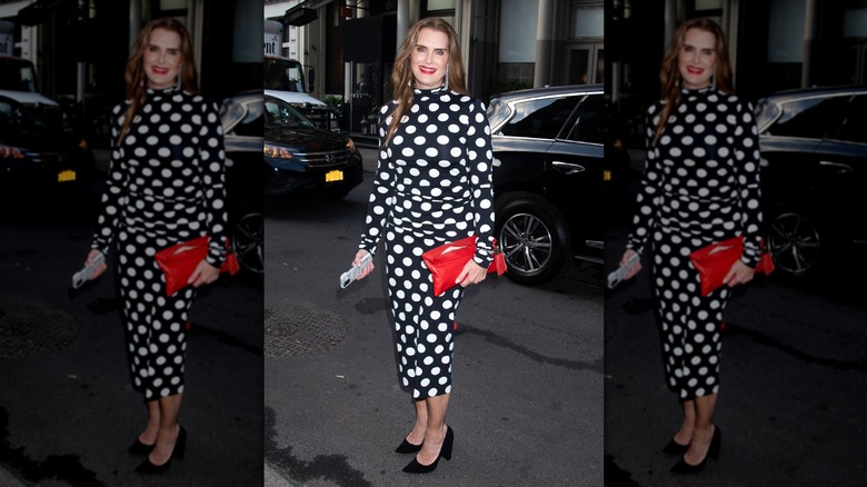 Brooke Shields is seen arriving at the Tribeca Ball on April 4, 2023 in New York
