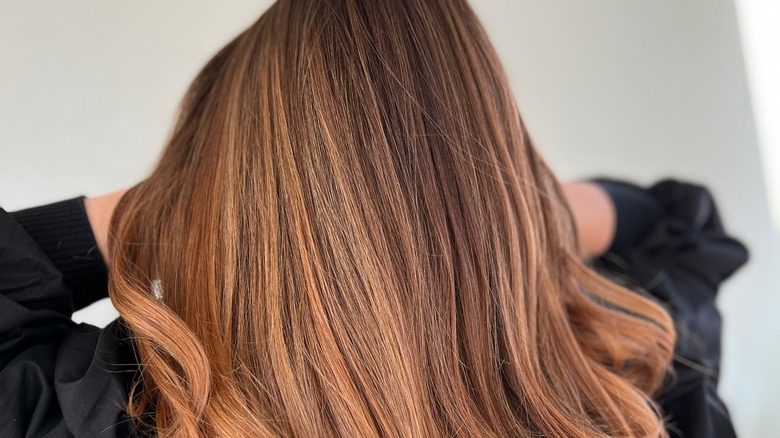 Subtly highlighted candle light hair