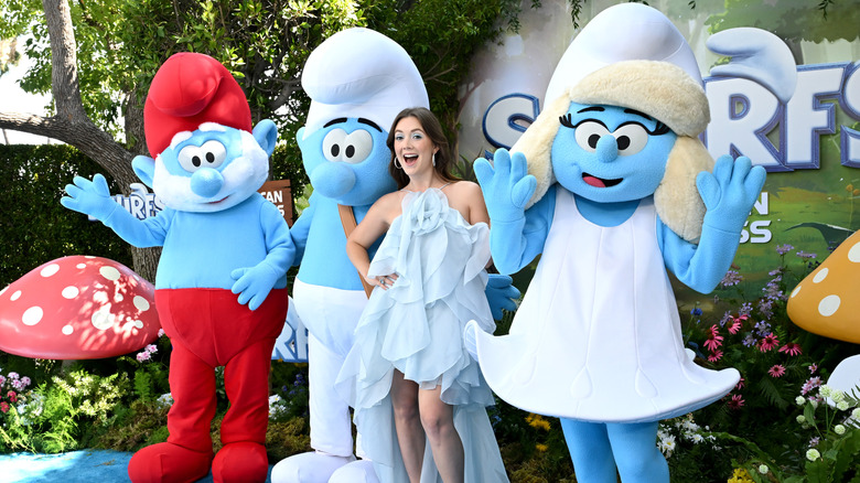 Billie Lourd at the premiere of Smurfs in July 2025