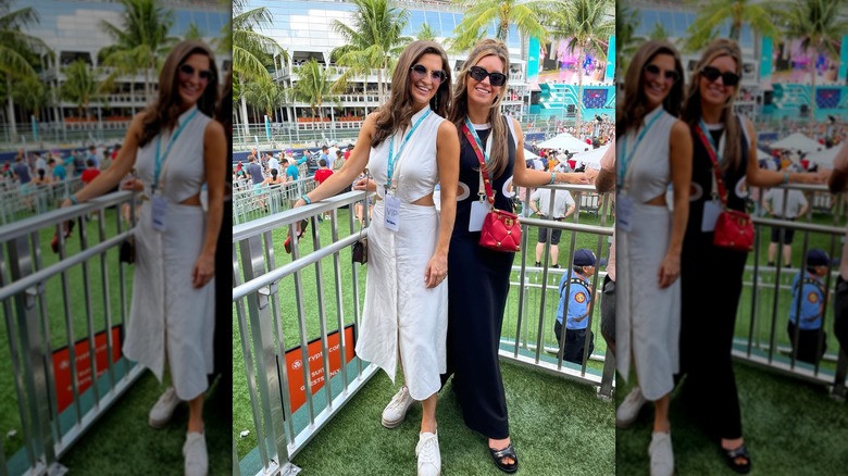 Kaitlan Collins at F1 Miami Grand Prix in May 2022
