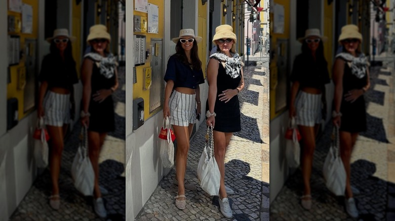 Kaitlan Collins posing with a friend in Portugal