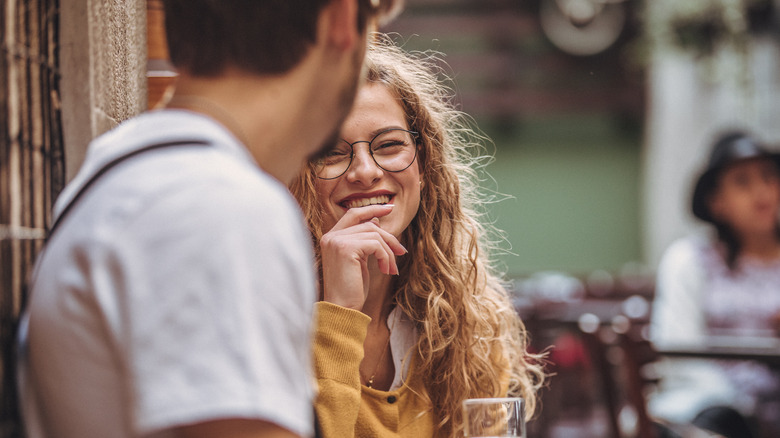 couple on date in coffee shop