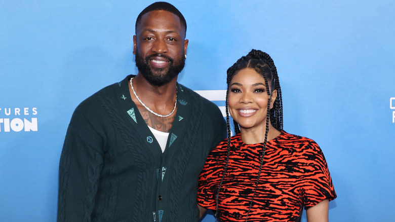 Dwyane Wade and Gabrielle Union, at the LA premiere of  "GOAT," on February 6, in Los Angeles