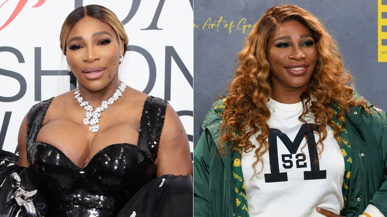 Serena Williams wearing wigs