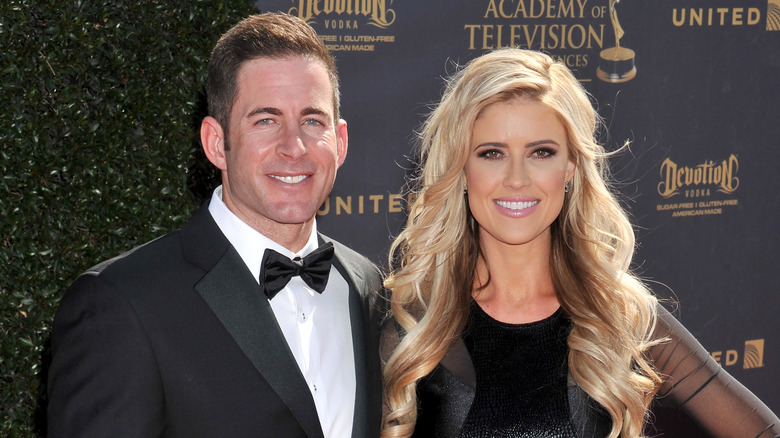 Tarek El Moussa and Christina Hall posing
