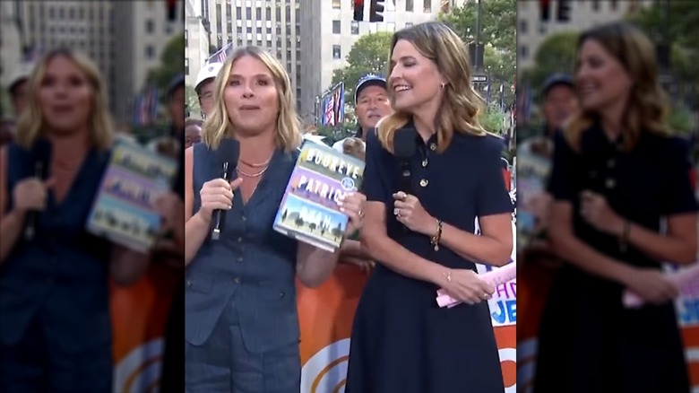 Jenna Bush Hager holding Buckeye by Patrick Ryan