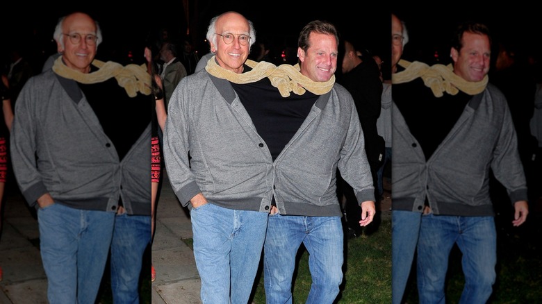 Larry David as a conjoined twin