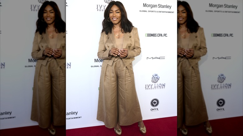 Angela Bassett in a khaki suit in 2026