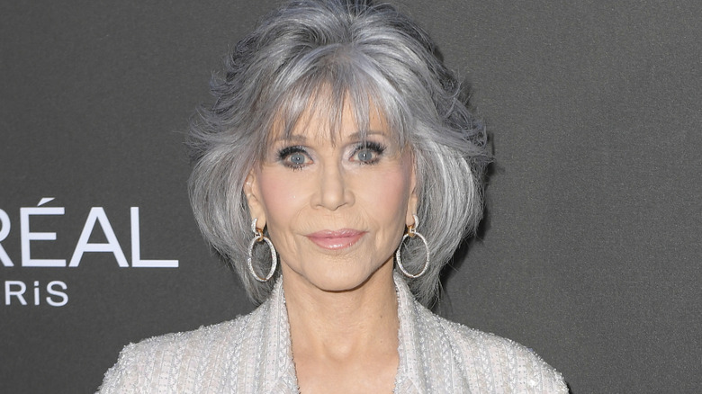 Jane Fonda on red capret