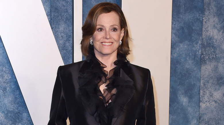 Sigourney Weaver on a red carpet