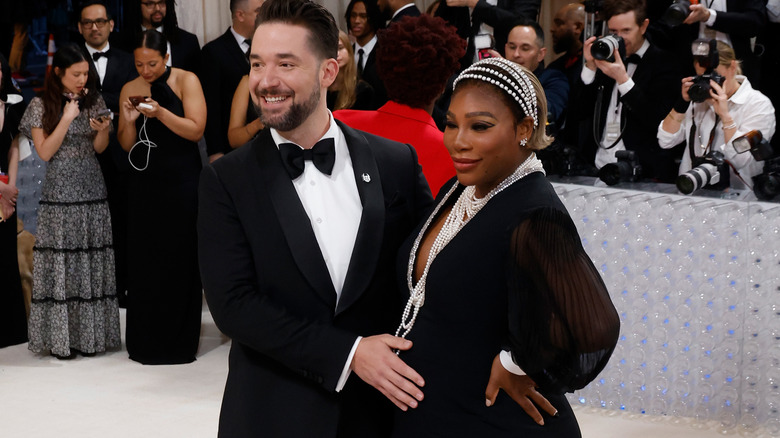 Serena Williams with husband