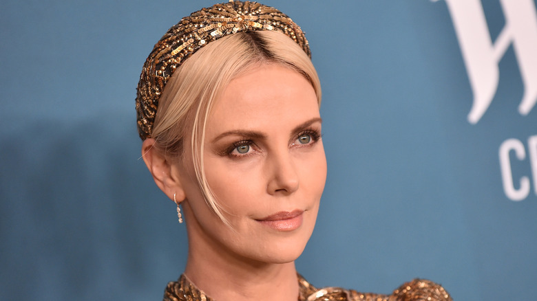 Charlize Theron arrives for the Costume Designers Guild Awards on January 28, 2020