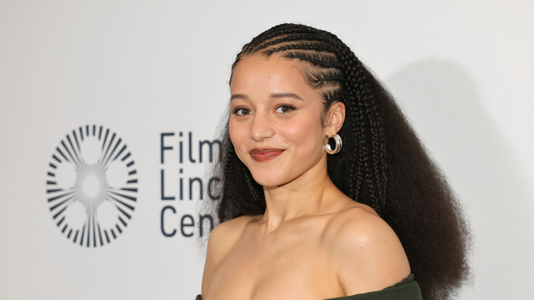 Chase Infiniti with hoop earrings