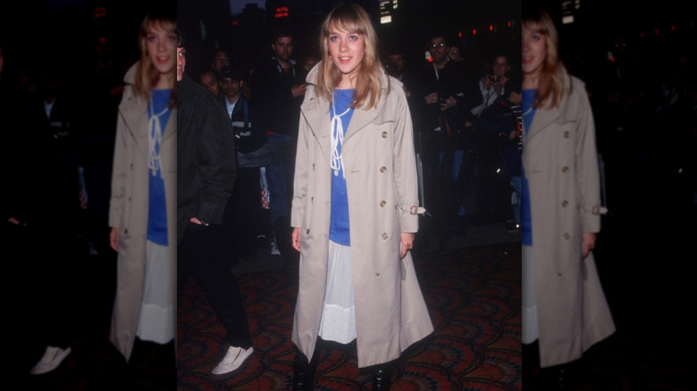 Chloë Sevigny pictured wearing a layered look at a 1999 movie premiere