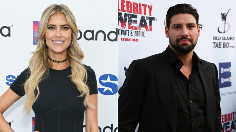 Christina Haack and Nate Thompson, side by side photos