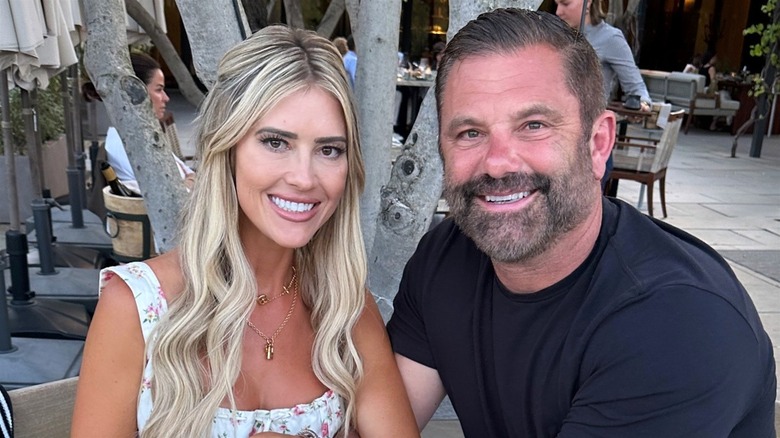 Christina Haack eating dinner with her boyfriend