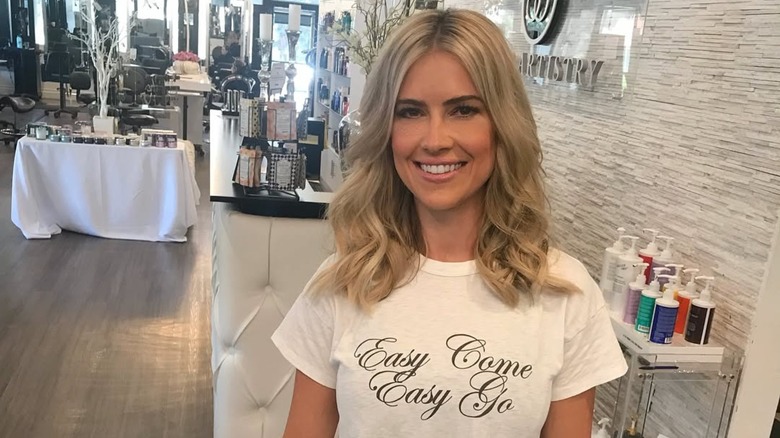 Christina Haack with shorter hair in 2018