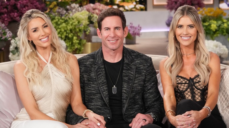 Heather Rae El Moussa, Tarek El Moussa, and Christina Haack sitting together