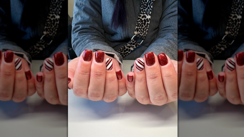 Candy cane nails