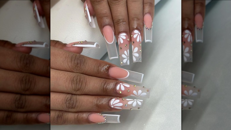Matte clear nails