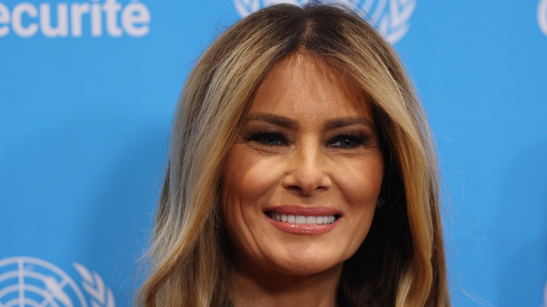 Melania Trump smiling in March 2026